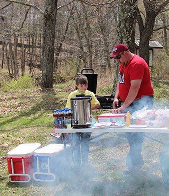 Grub station on the bicycle route